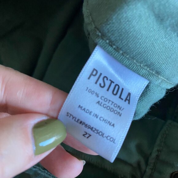 REVOLVE PISTOLA Pamela Drawstring Twill Olive Green Pants Size S - Picture 8 of 8
